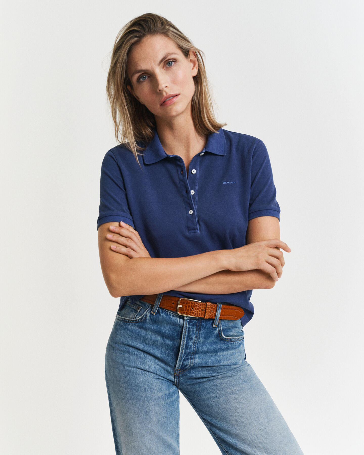 Sunfaded piqu&eacute; poloshirt