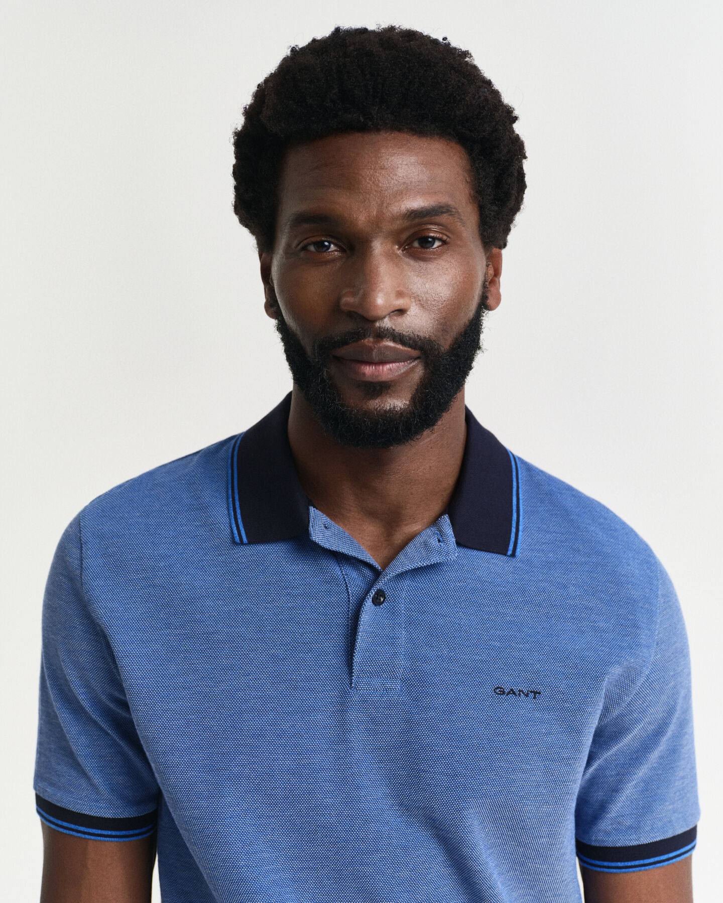 4-kleurig Oxford piqué poloshirt