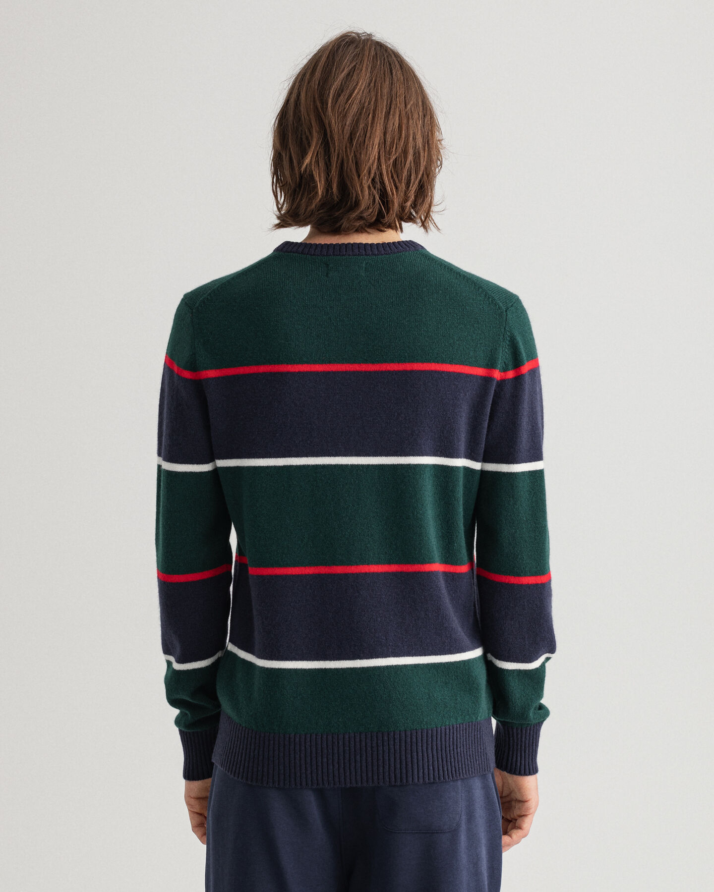 Banner Shield gestreepte trui met ronde hals