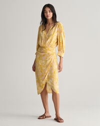 Regular Fit Magnolia Print wikkeljurk