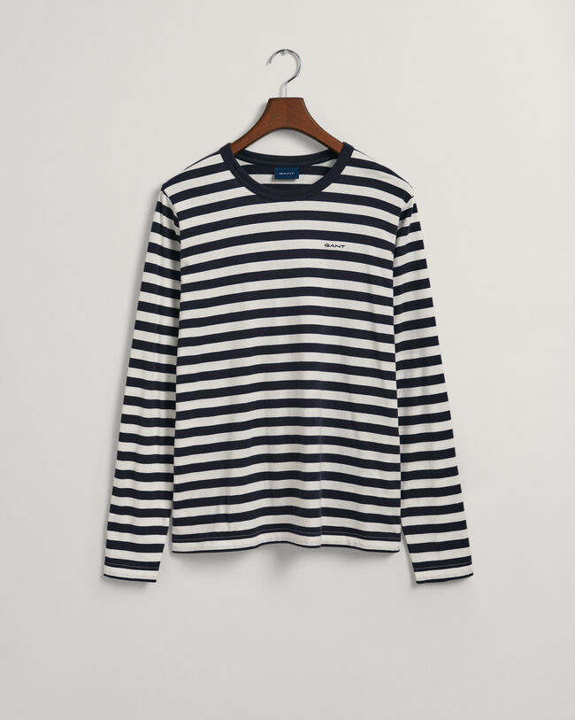 T-shirt met strepen en lange mouwen