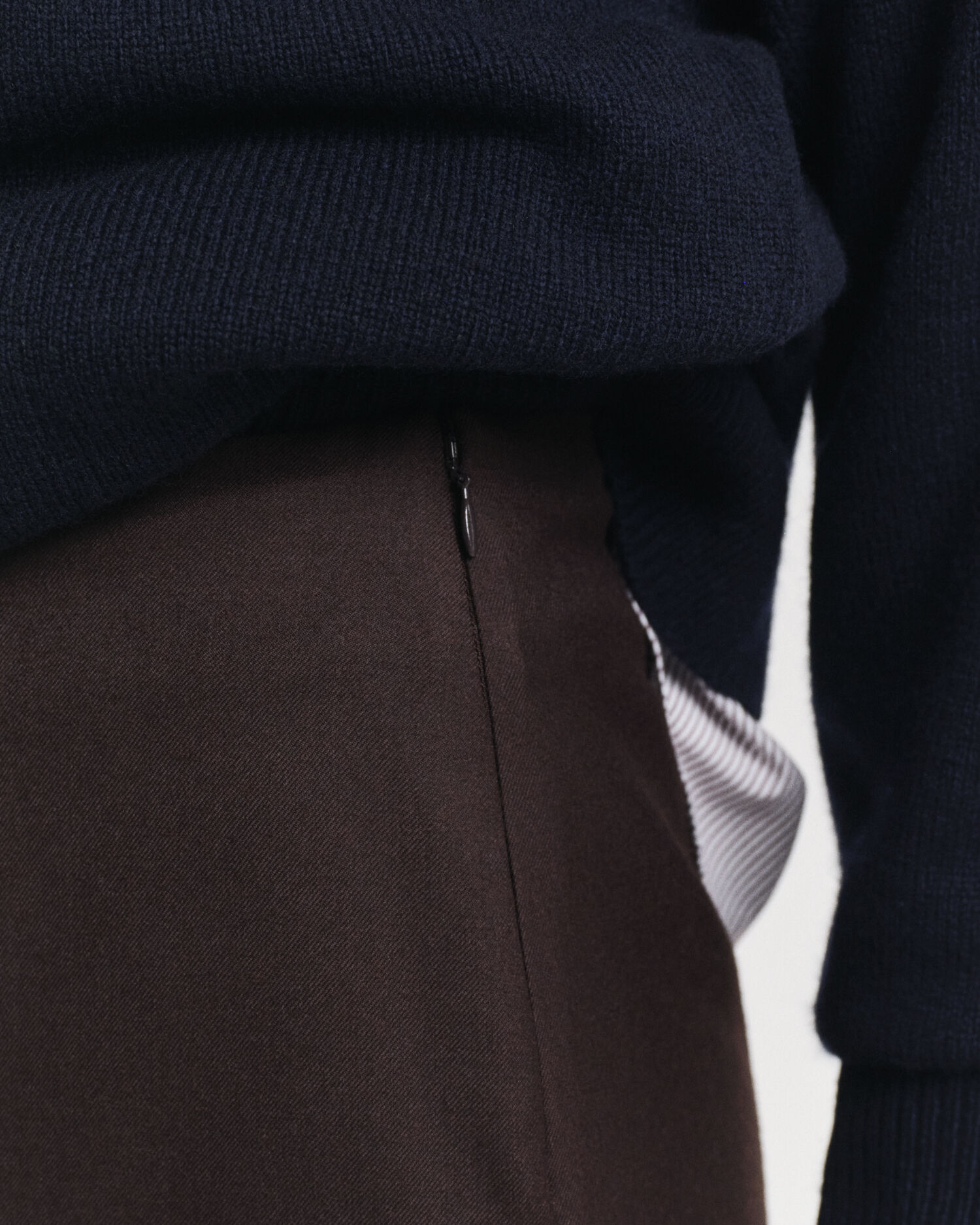 Halflange kokerrok van wolmix