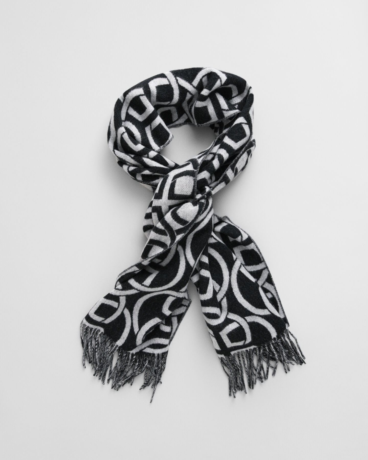 G Patterned wollen sjaal