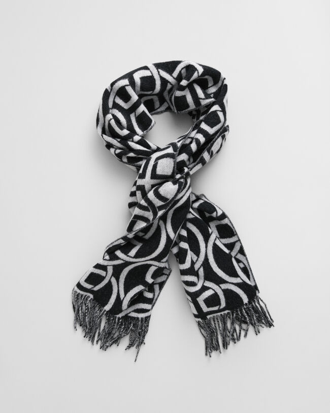 G Patterned wollen sjaal