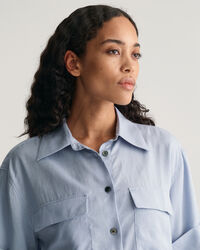 Relaxed Fit Pocket Detail blouse met korte mouwen