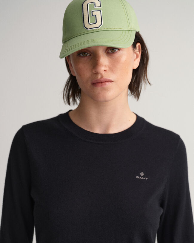 Sweater met ronde hals van katoen-kasjmier