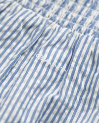 Teen Girls gestreepte gesmokte seersucker overhemd