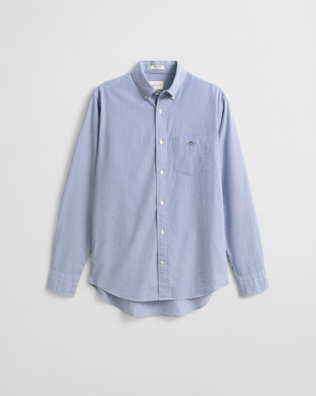 Regular Fit Classic overhemd met Bankerstreep van poplin