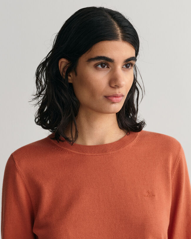 Sweater met ronde hals van licht katoen