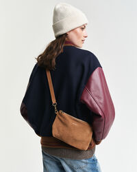 Suède crossbody tas