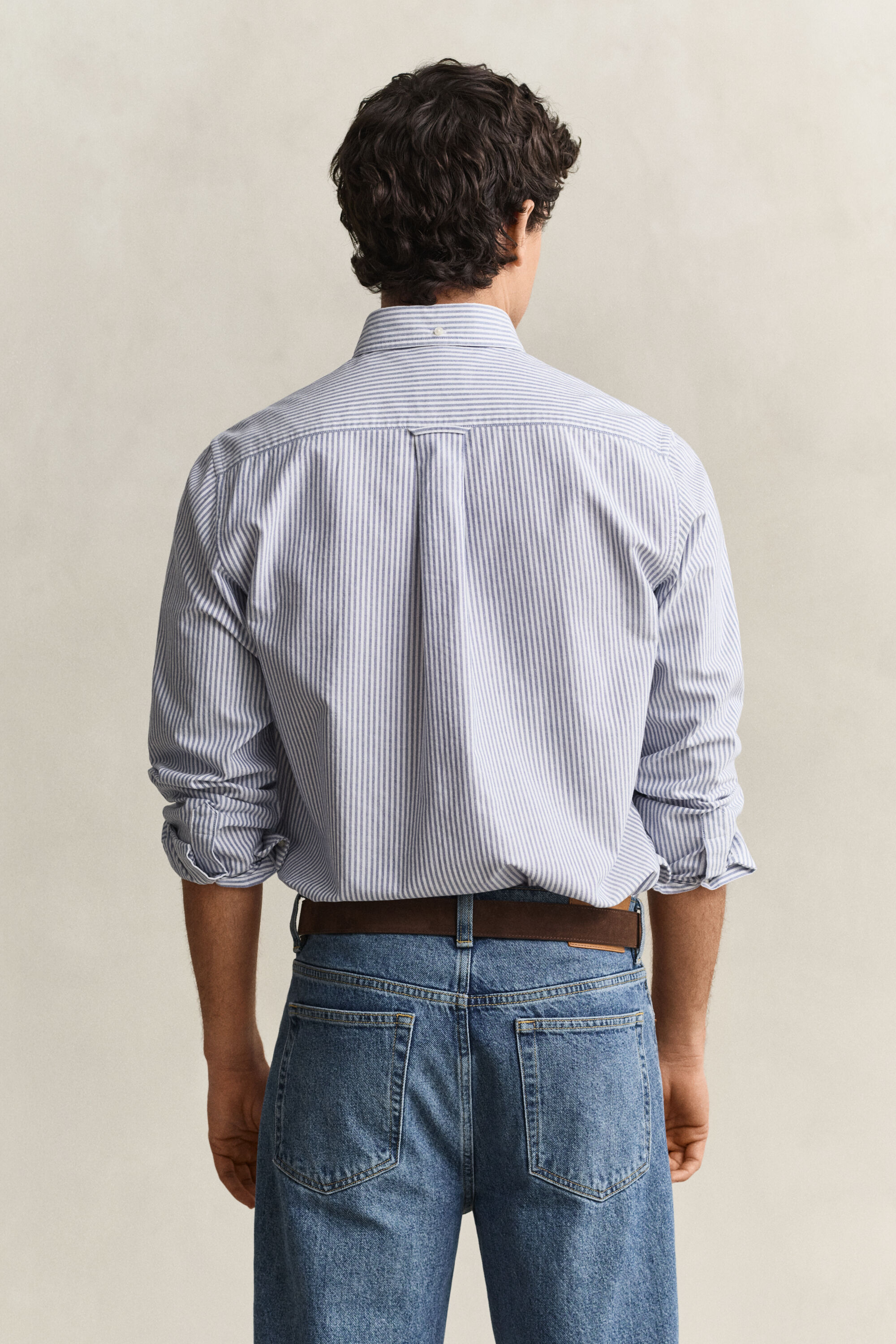 Classic Regular gestreept Oxford-overhemd