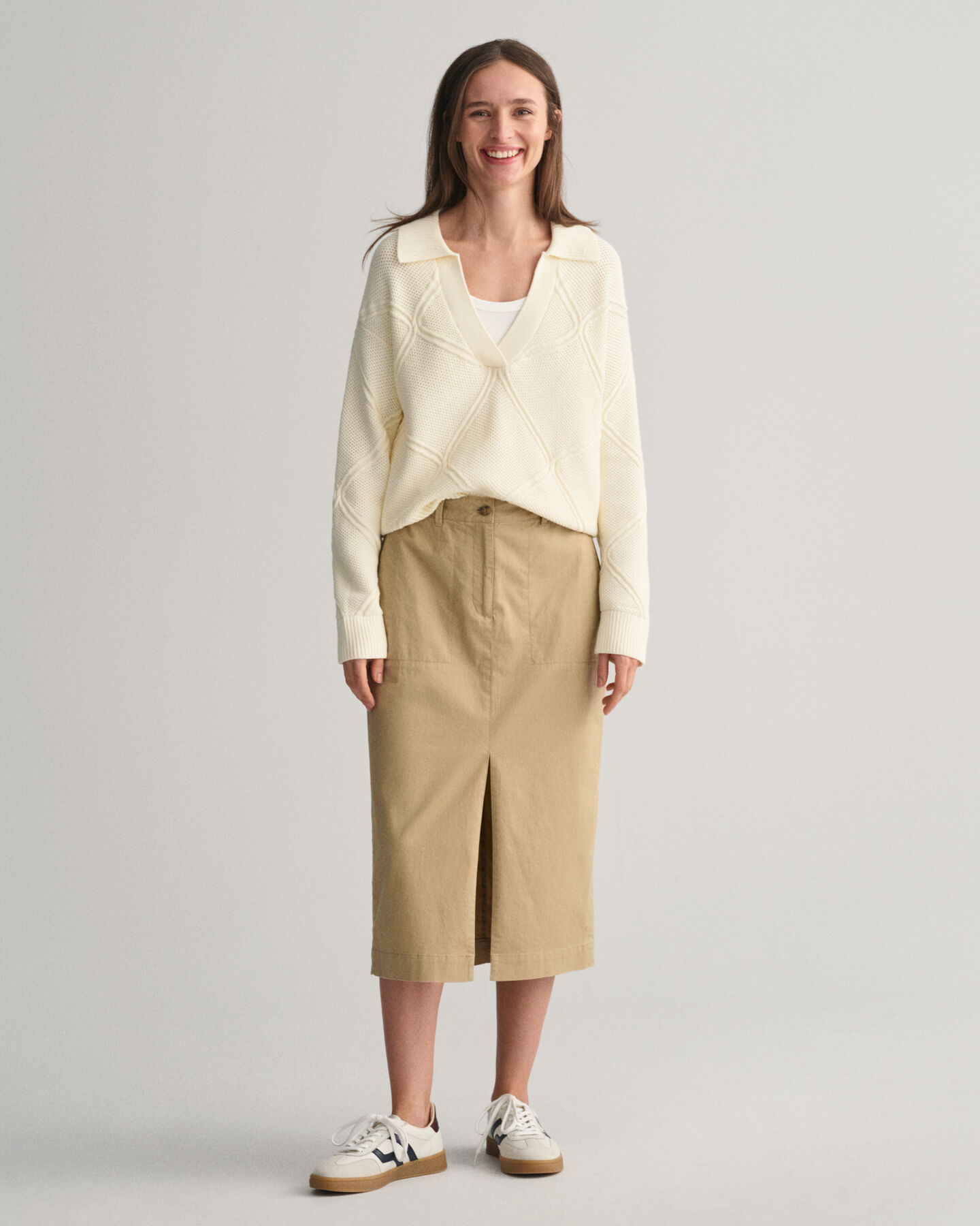 Textured gebreide Rugger