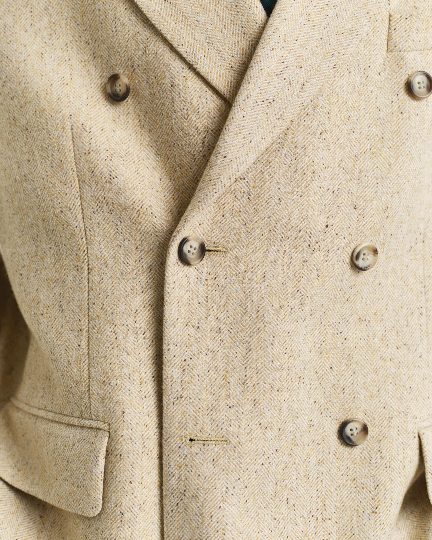 Relaxed Fit kostuumjasje met visgraatmotief en spikkelpatroon