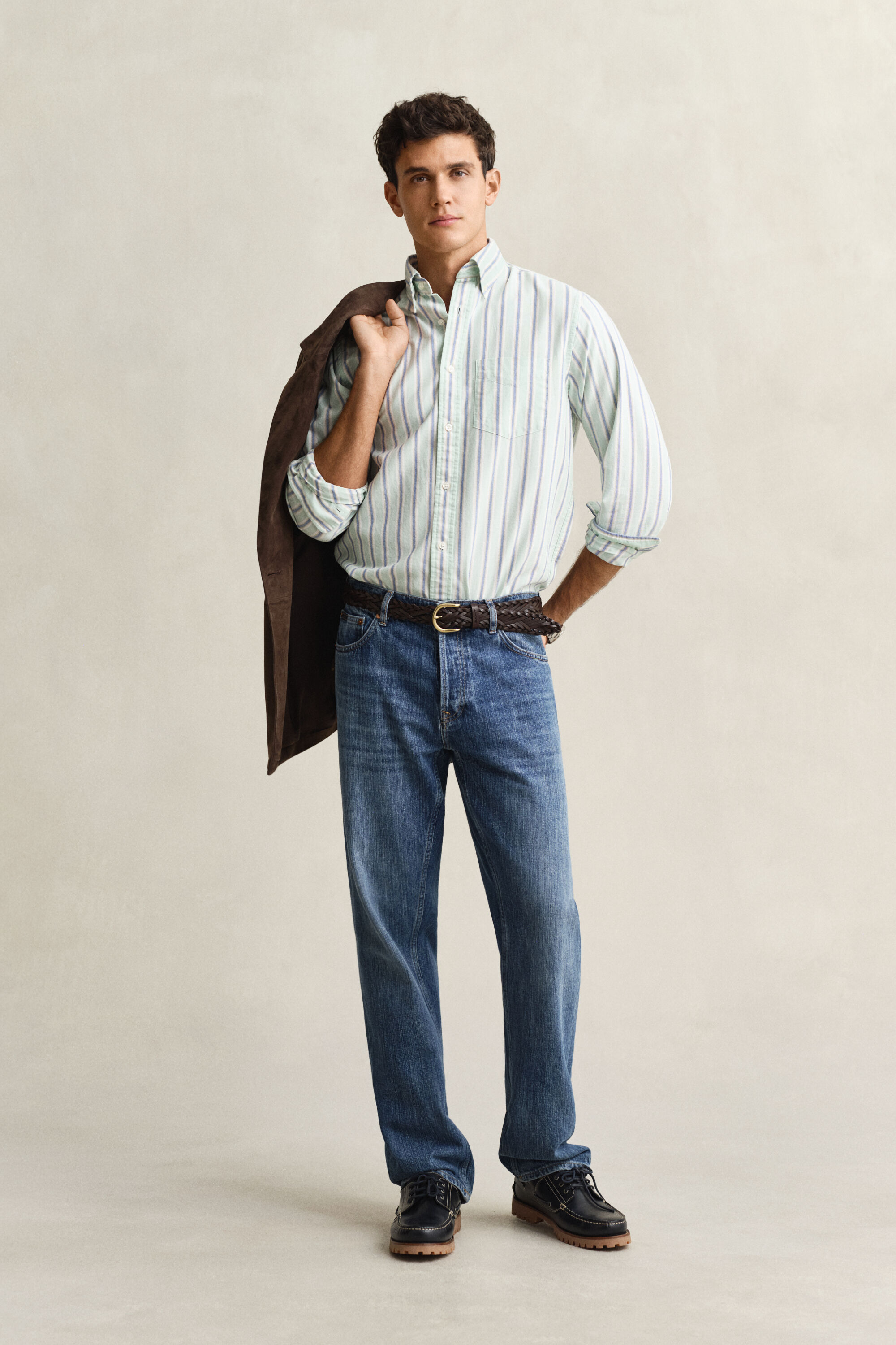 Archive Oxford-overoverhemd met strepen