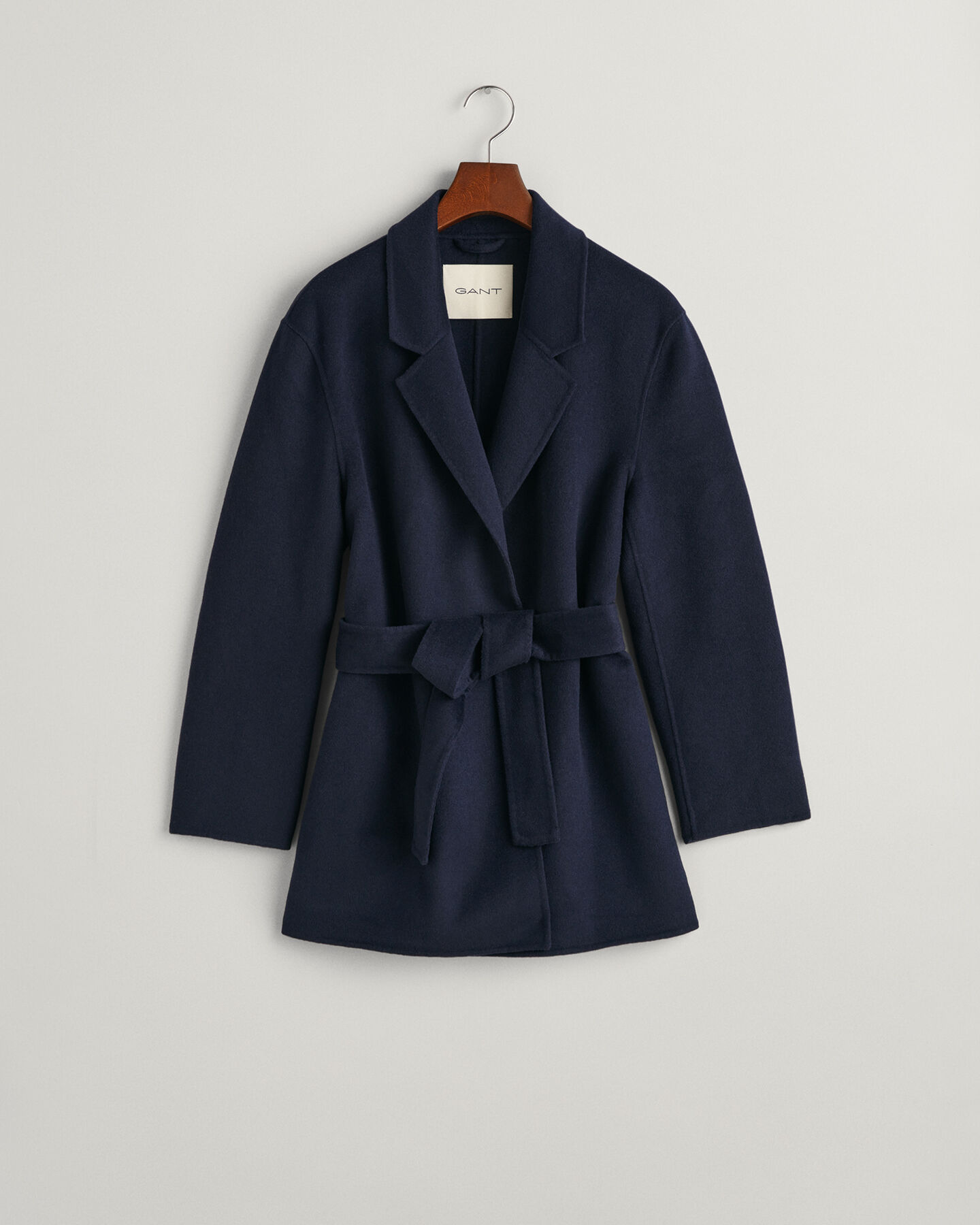 Met de hand gestikte blazer met ceintuur