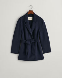 Met de hand gestikte blazer met ceintuur