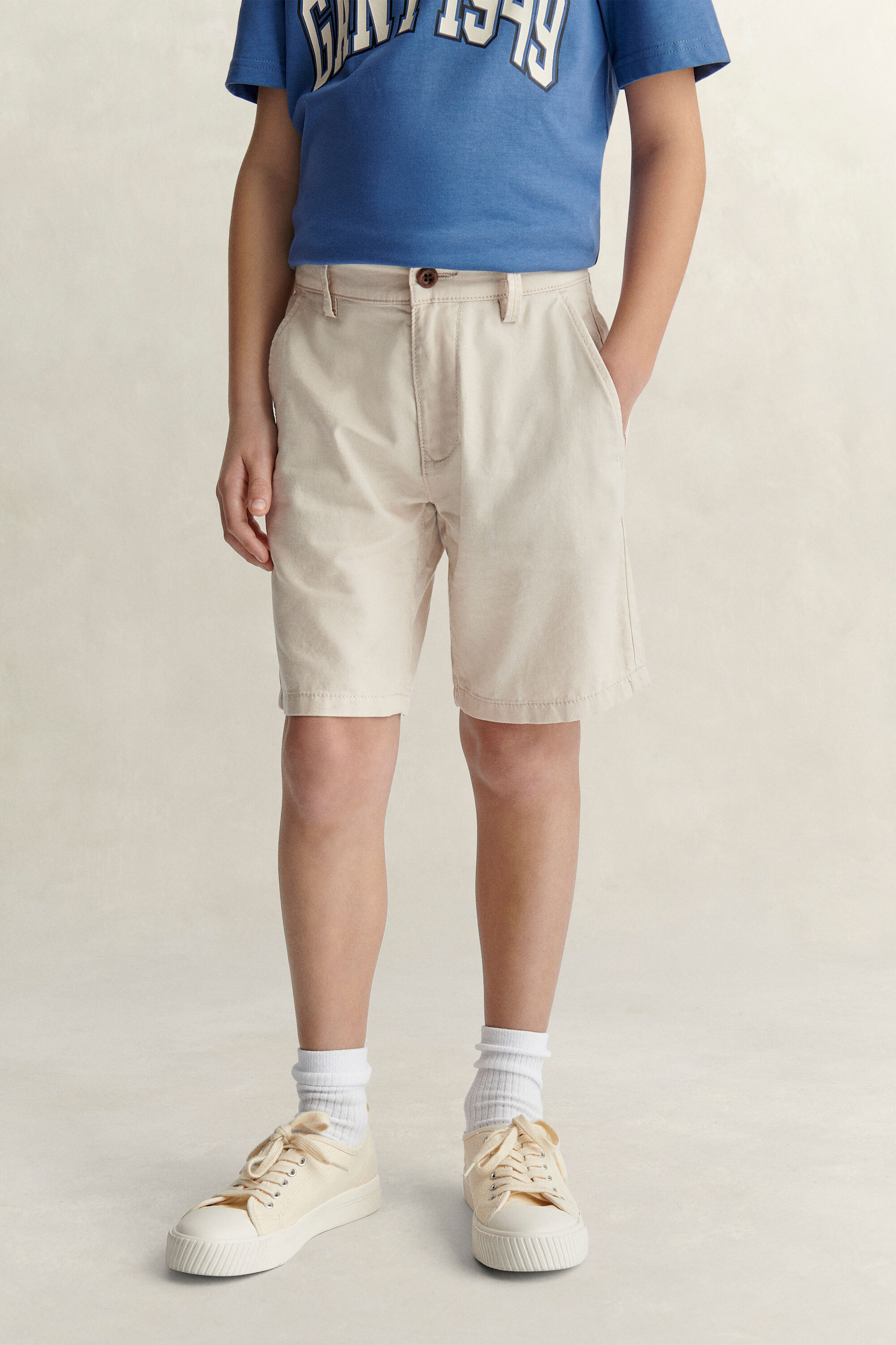 Teen Boys short van linnenmix