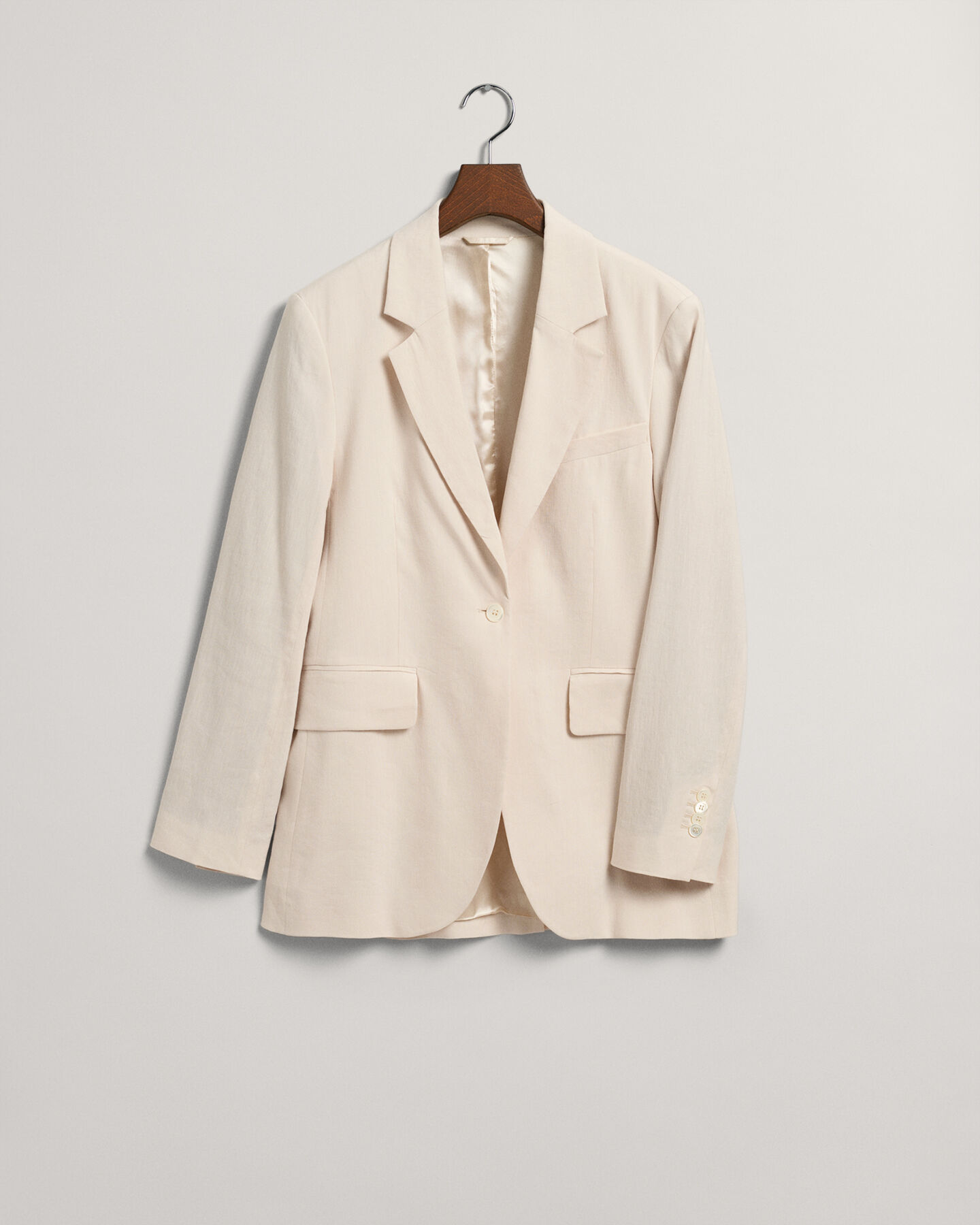 Regular Fit blazer van linnen met stretch