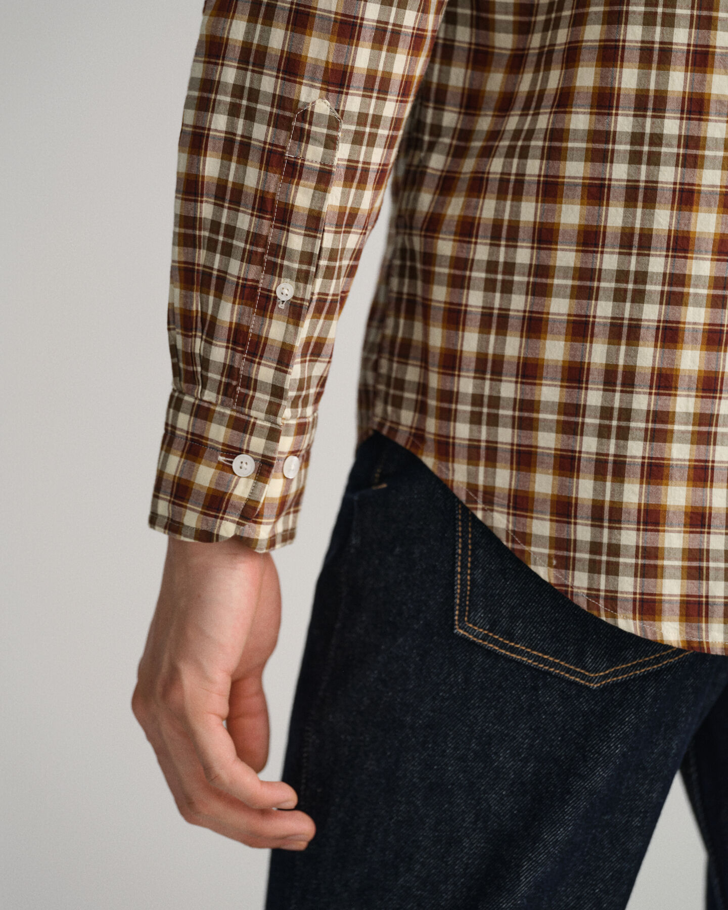 Regular Fit overhemd van poplin met Schotse ruit