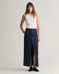 Pinstripe maxirok met plooien