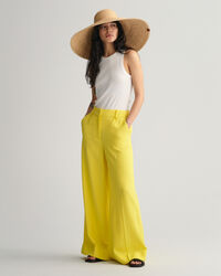 Fluid broek met wijde pijpen