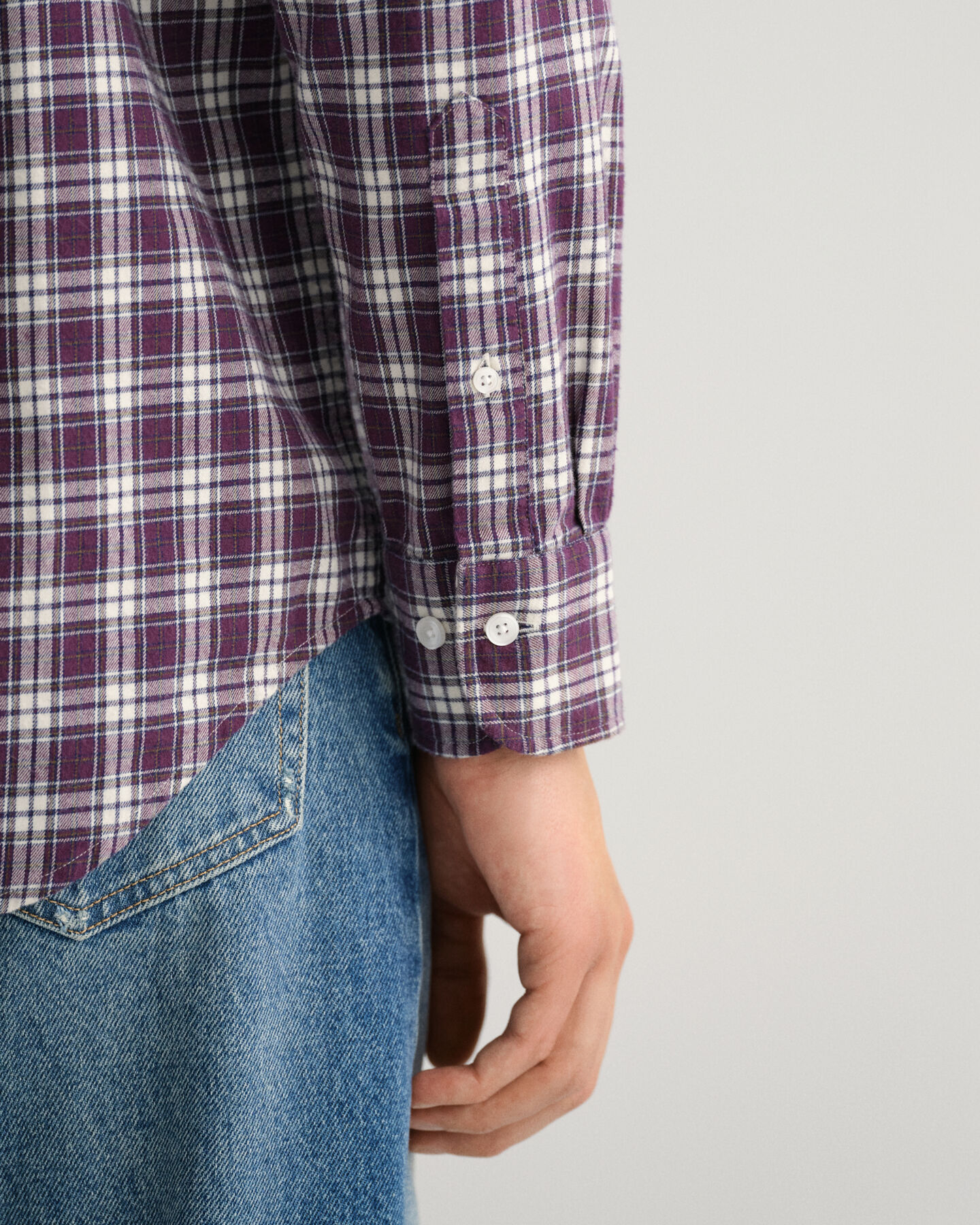 Regular Fit flanellen geruit overhemd