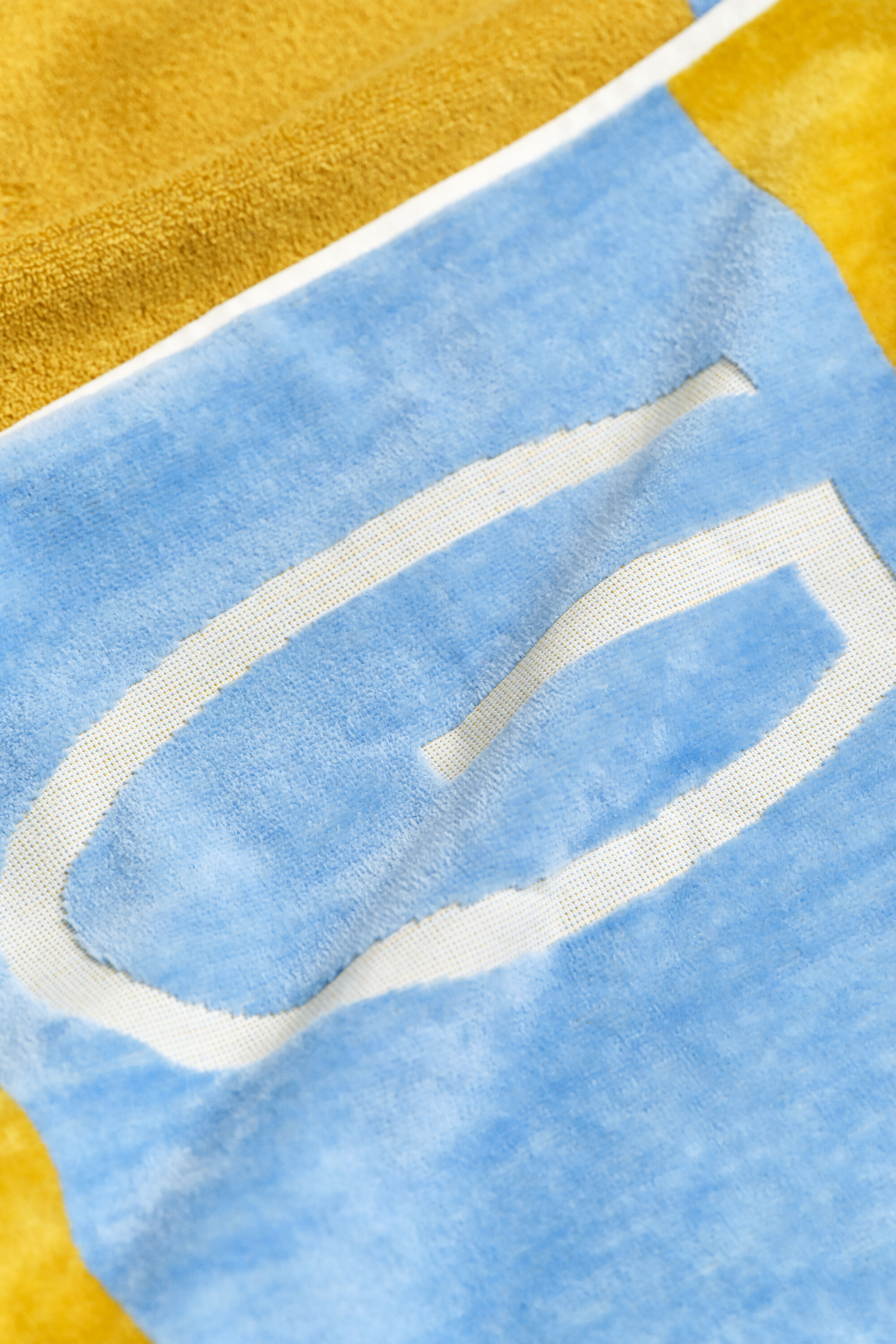 Strandlaken met blokstreep