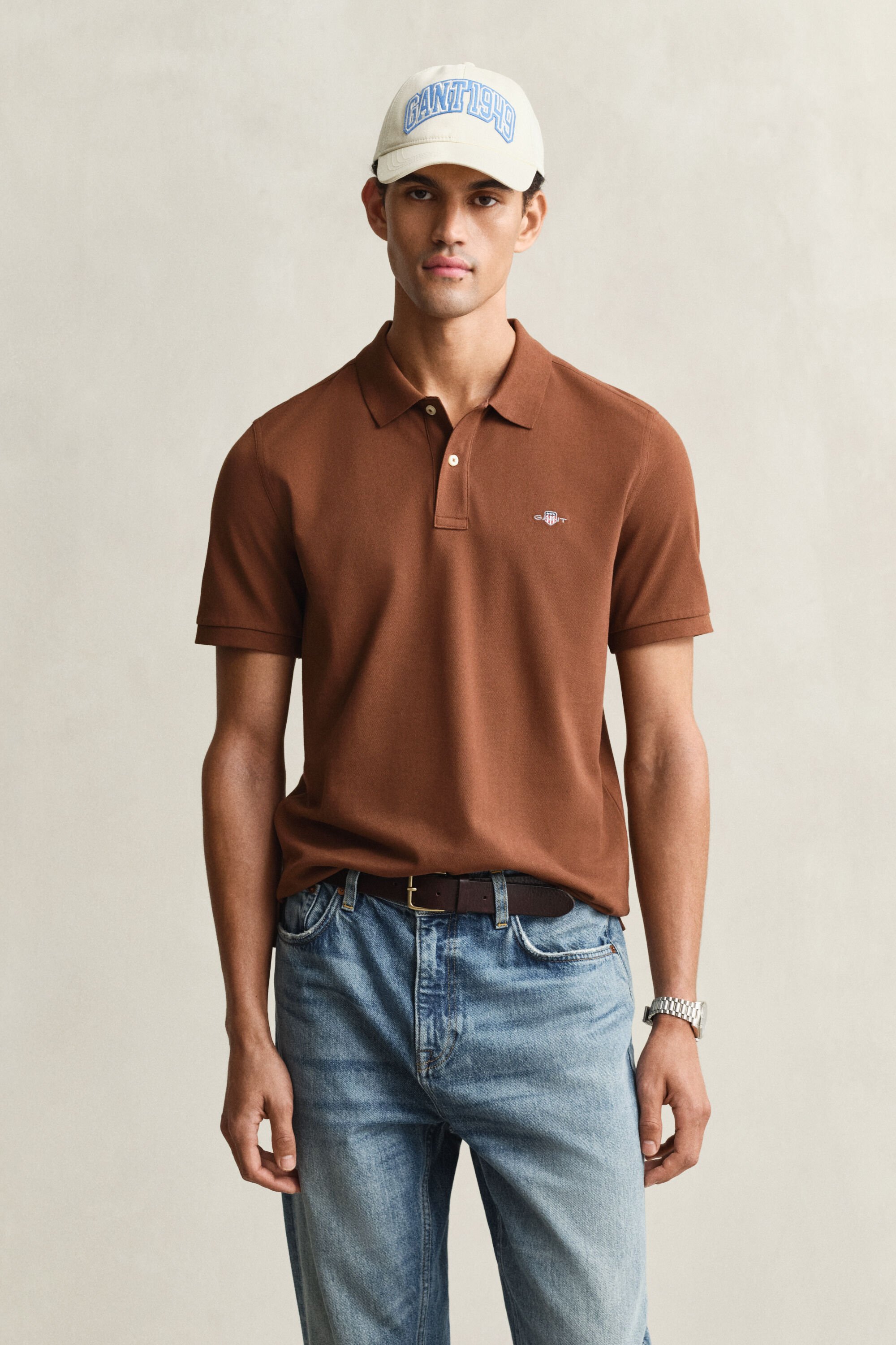Regular Fit Shield piqué poloshirt
