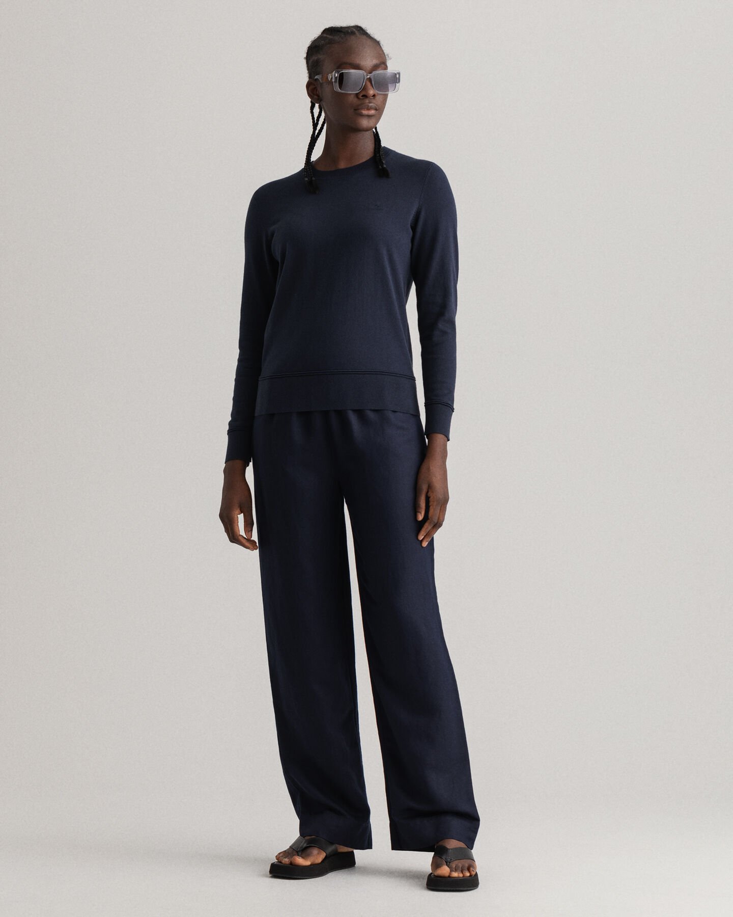 Sweater met ronde hals van licht katoen