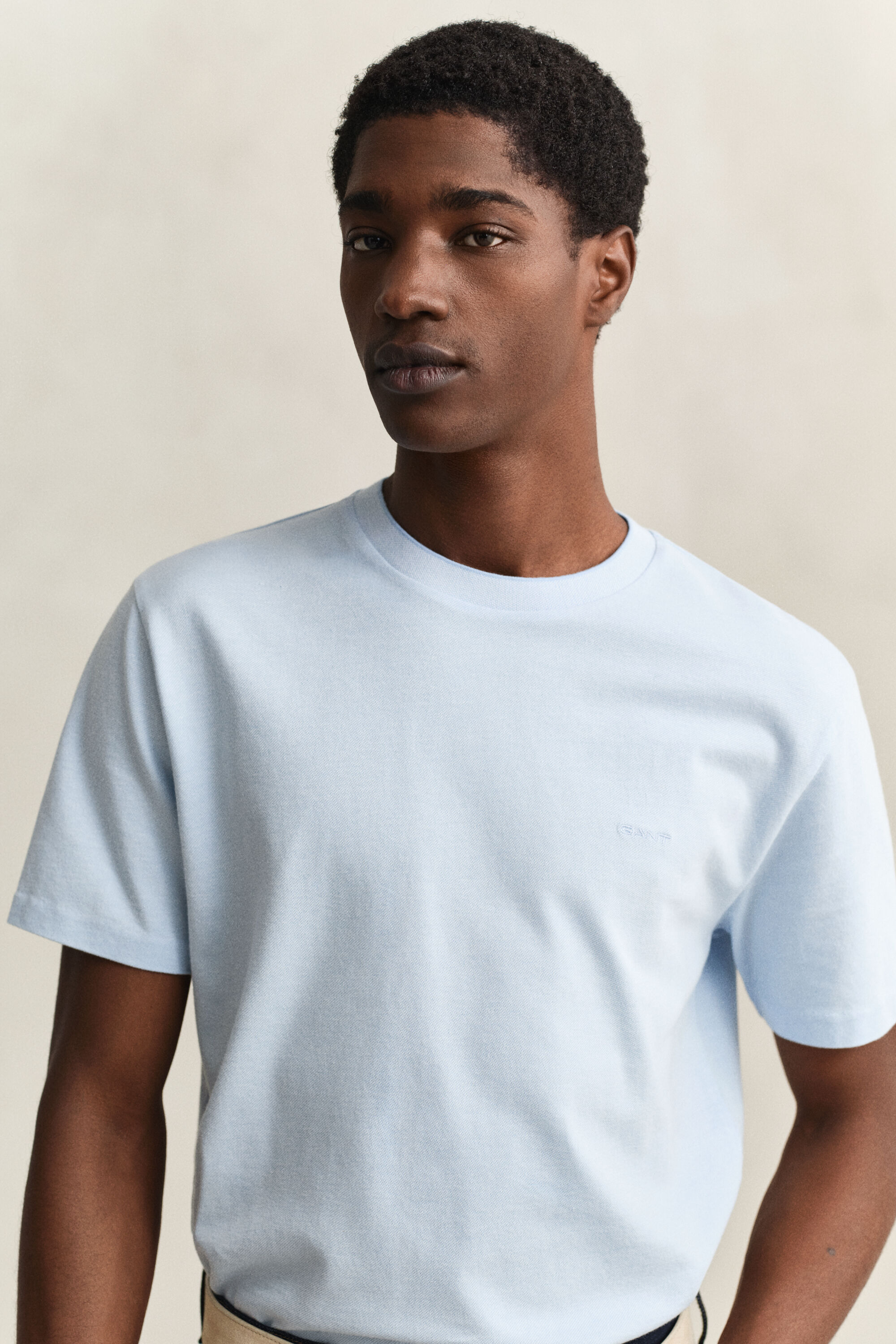 Tweekleurig piqué T-shirt