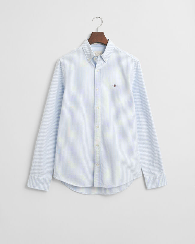 Slim Fit klassiek Oxford-overhemd met Bankerstreep