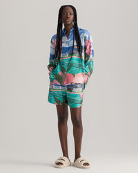 Scenery-print overhemd van zijde