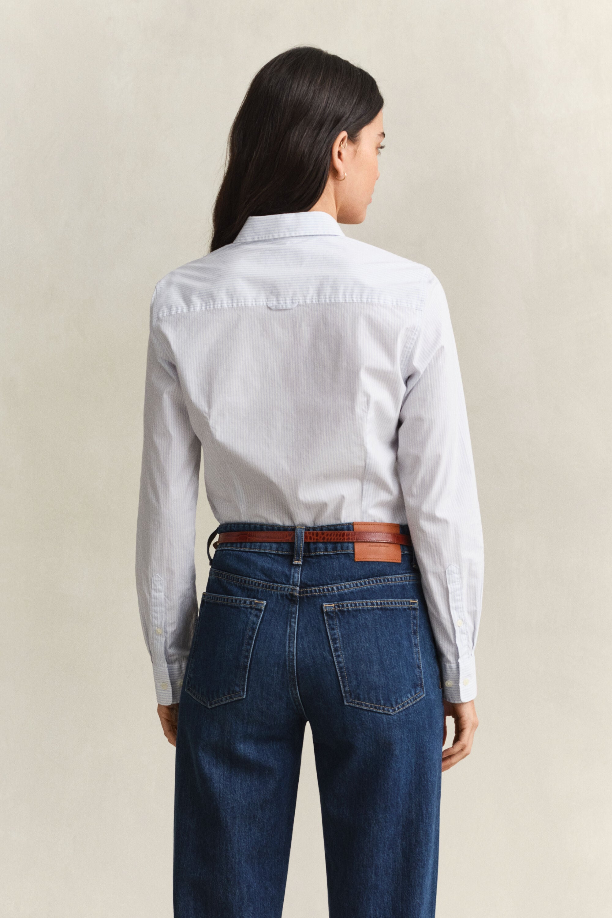 Poplin overhemd met strepen