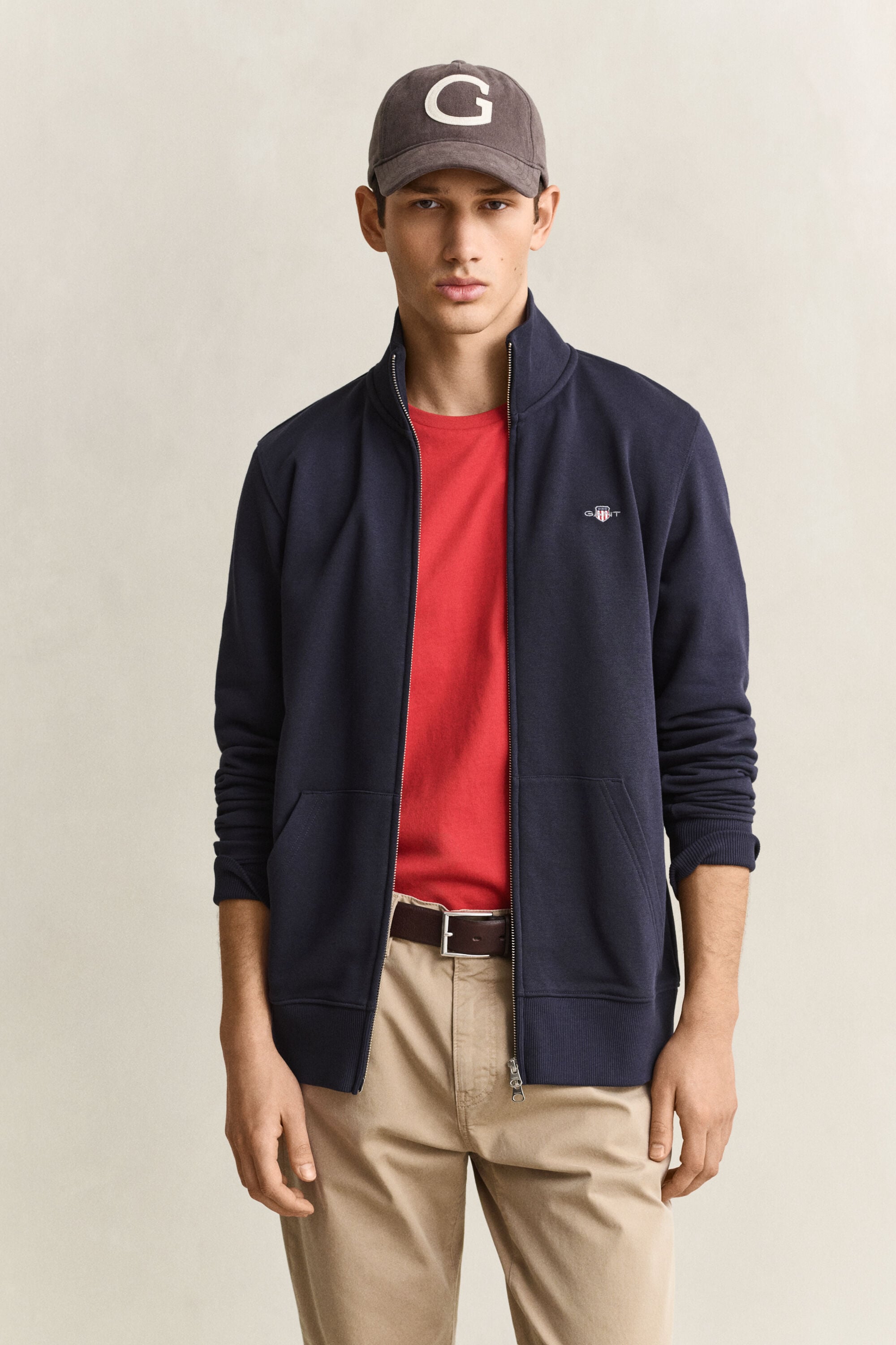 Shield sweatshirt met ritssluiting