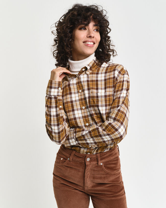 Relaxed Fit flanellen overhemd met ruitje