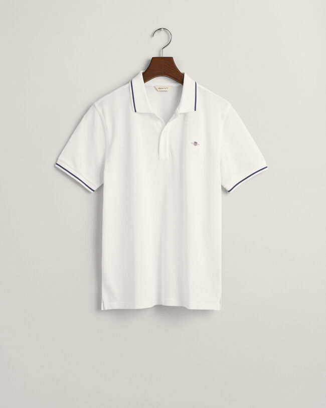 Teens piqu&eacute; poloshirt met rand