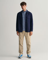 Regular Fit gestreept Chambray overhemd