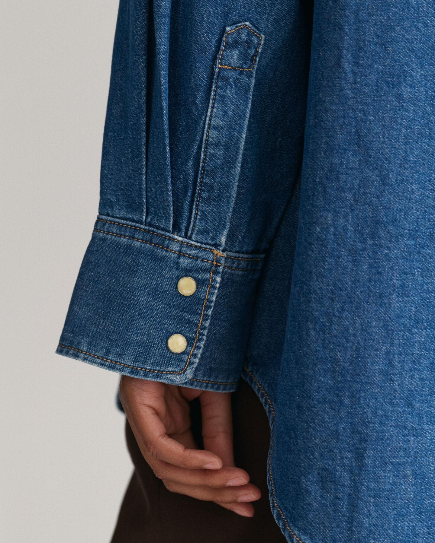 Oversized denim overhemd