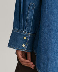 Oversized denim overhemd