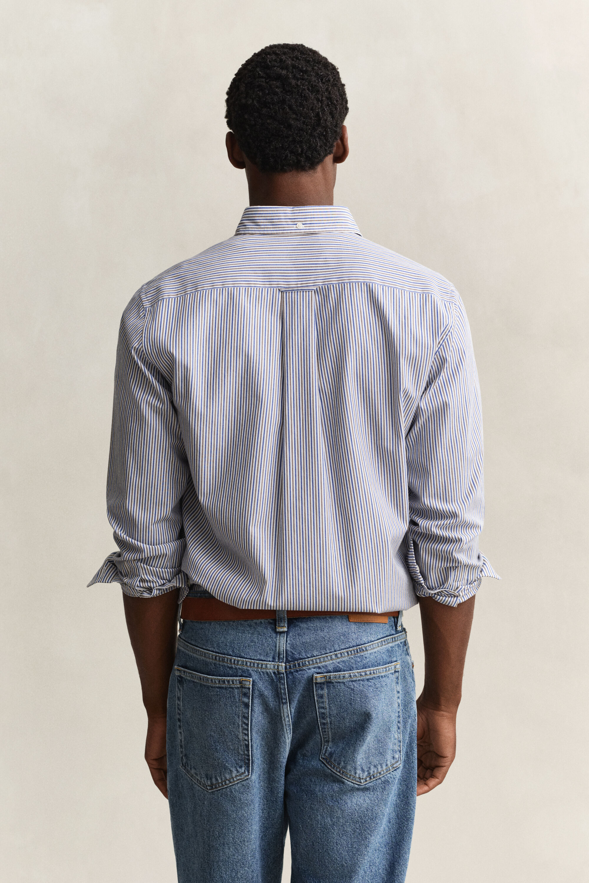 Poplin overhemd met strepen