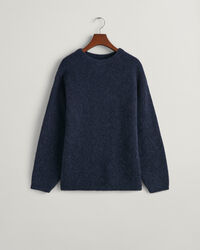 Harige trui met ronde hals