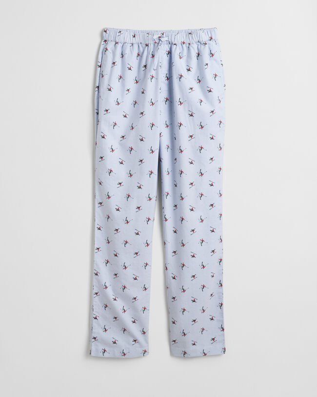 Oxford pyjamabroek met skiprint