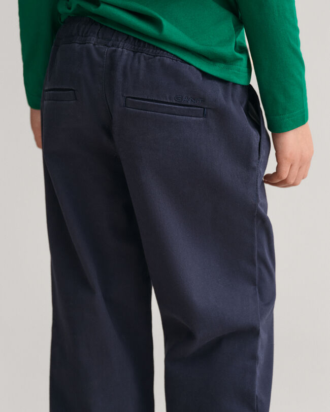 Kids geweven broek met elastische taille