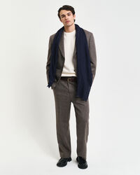 Waffle Textured sweatshirt met ronde hals