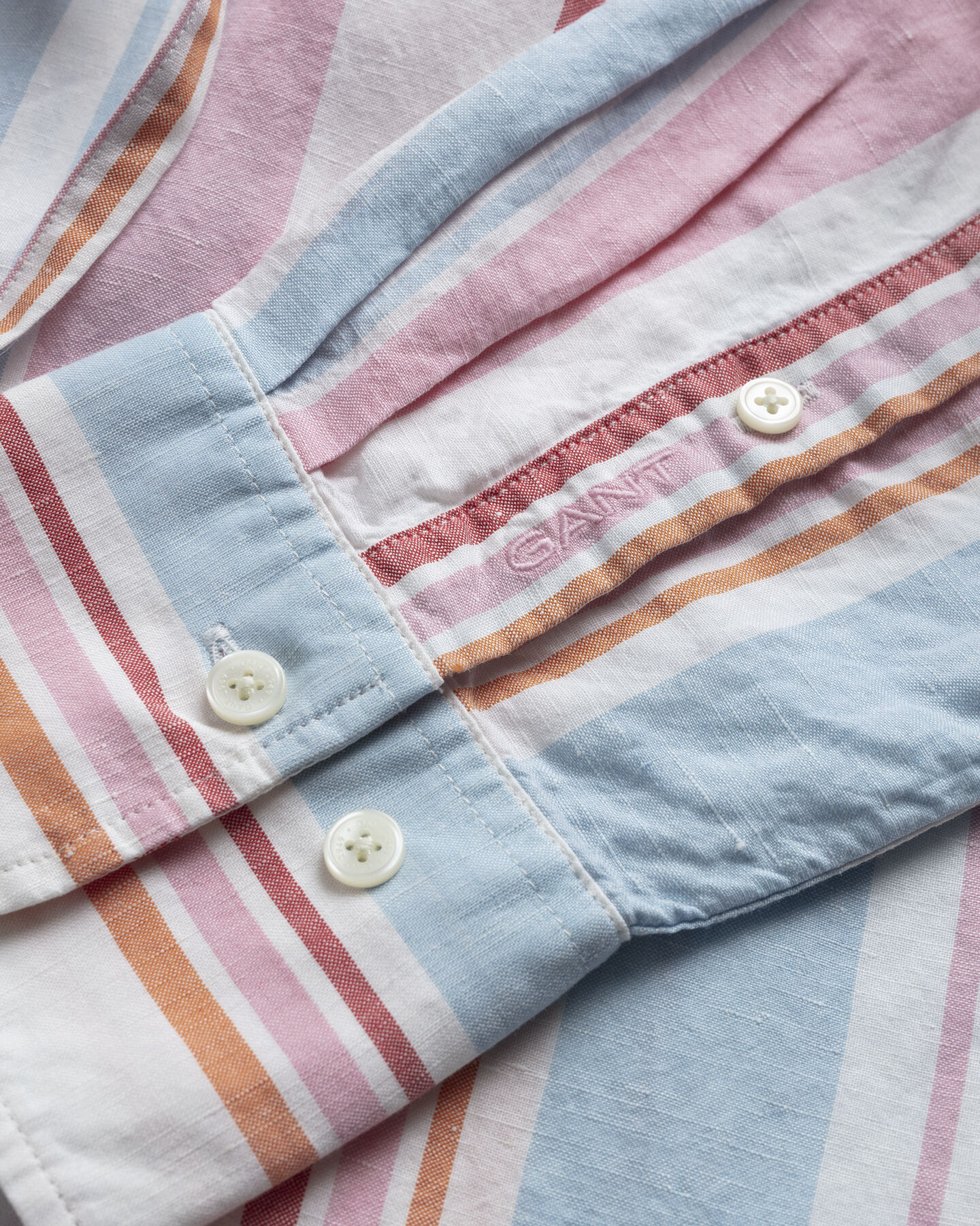 Kleurig gestreepte overhemdjurk