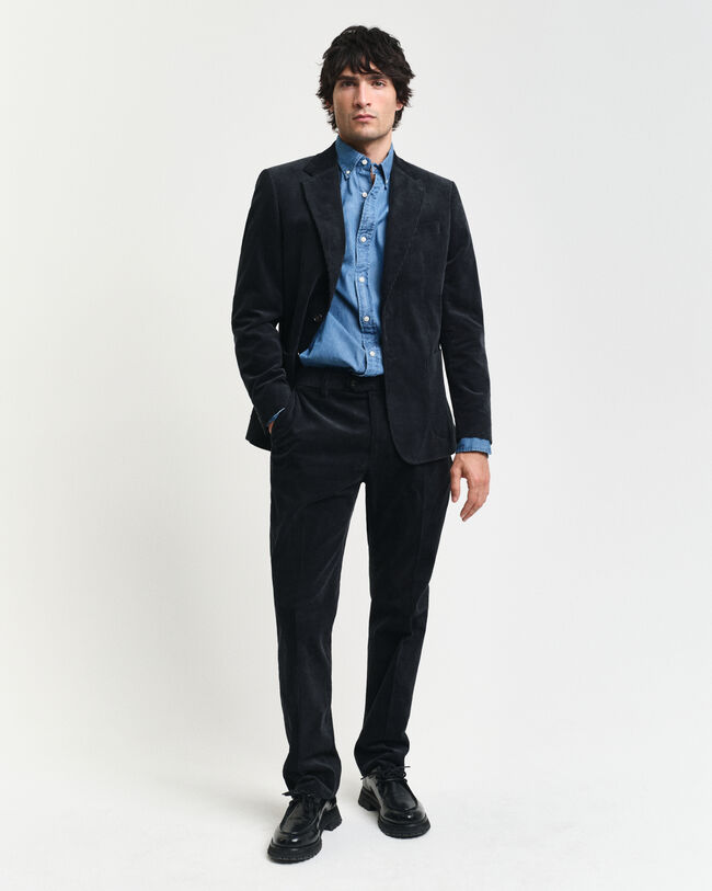 Slim Fit corduroy kostuumbroek