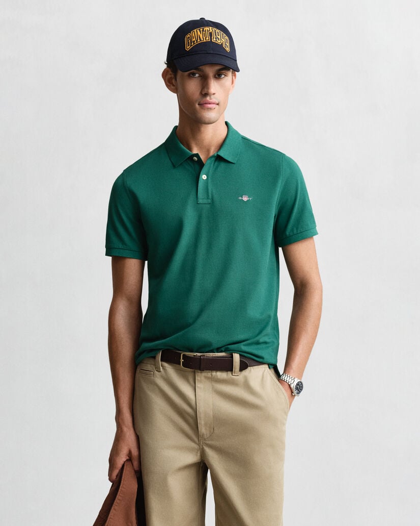 Regular Fit Shield piqué poloshirt