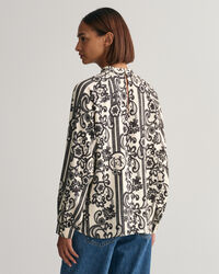 Lace Print blouse met col