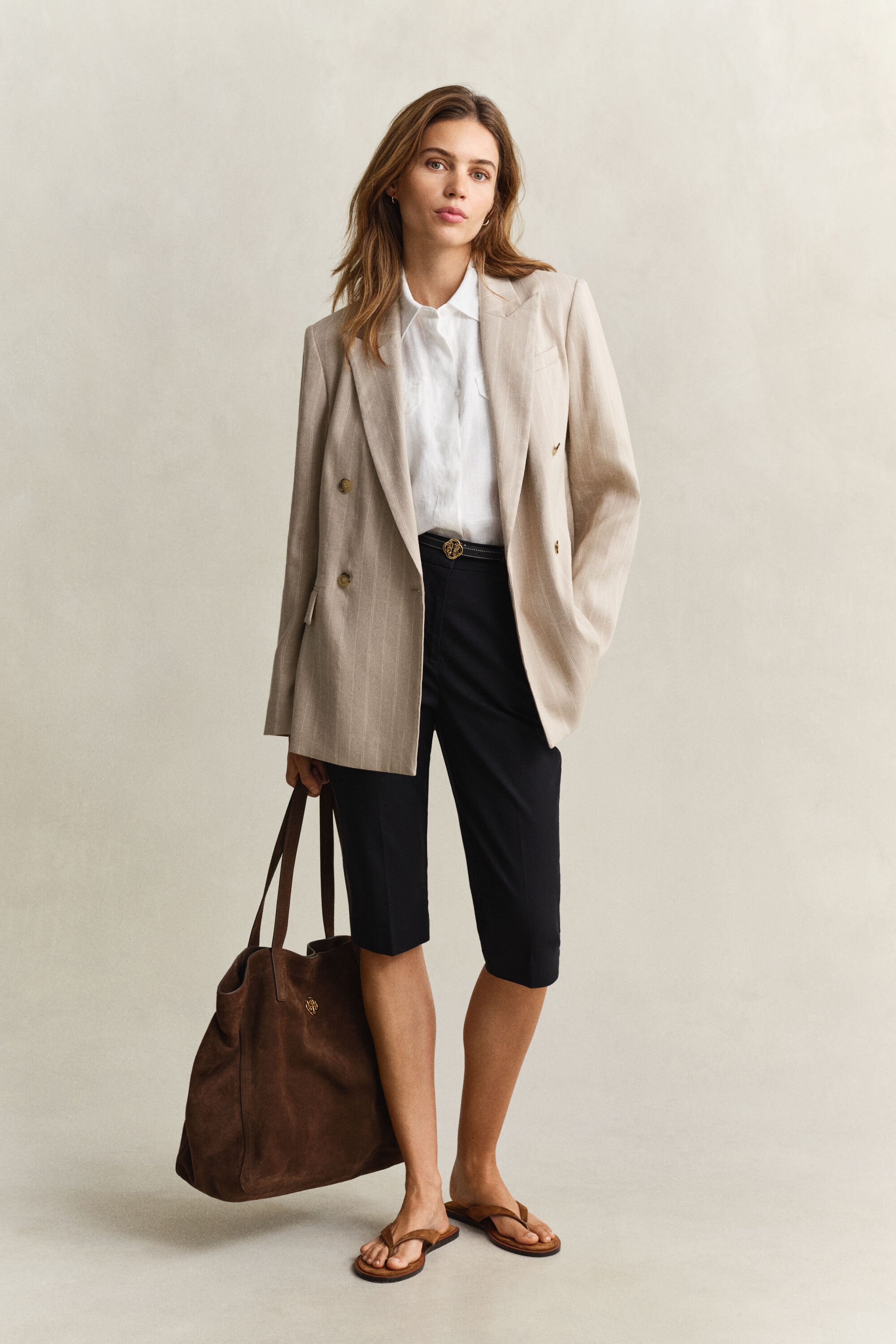 Mouwloze linnen blouse