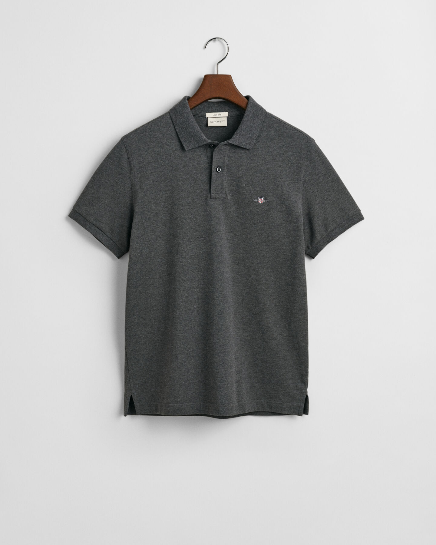 Slim Fit Shield piqué poloshirt
